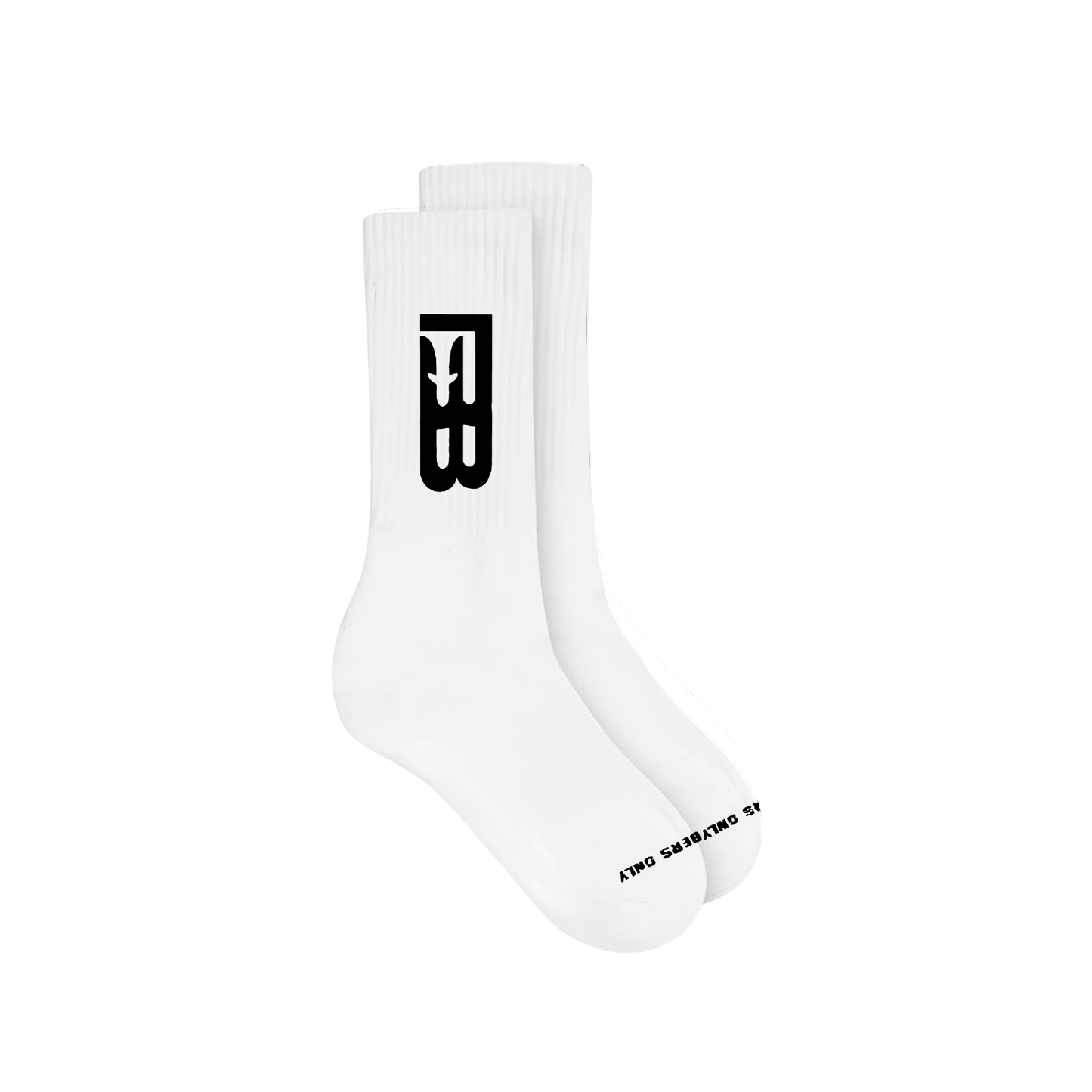 BB WHITE LOGO SOCKS
